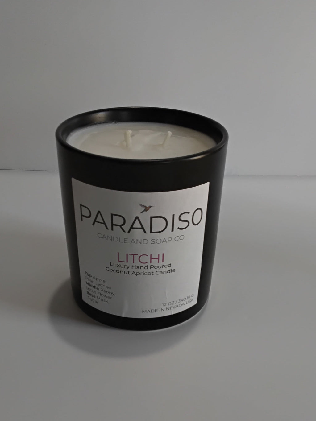 Litchi Mini 5 oz Luxury 2-Wick Coconut Apricot Candle