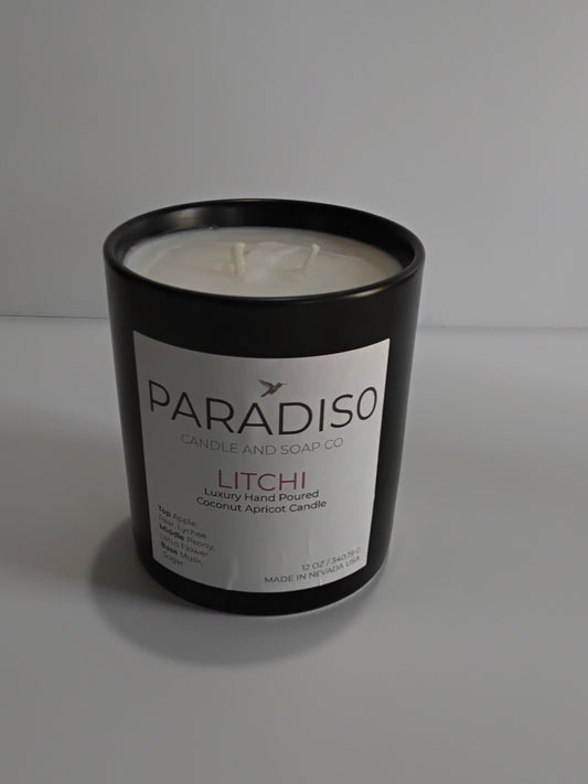 Litchi 12 oz Luxury 2-Wick Coconut Apricot Candle