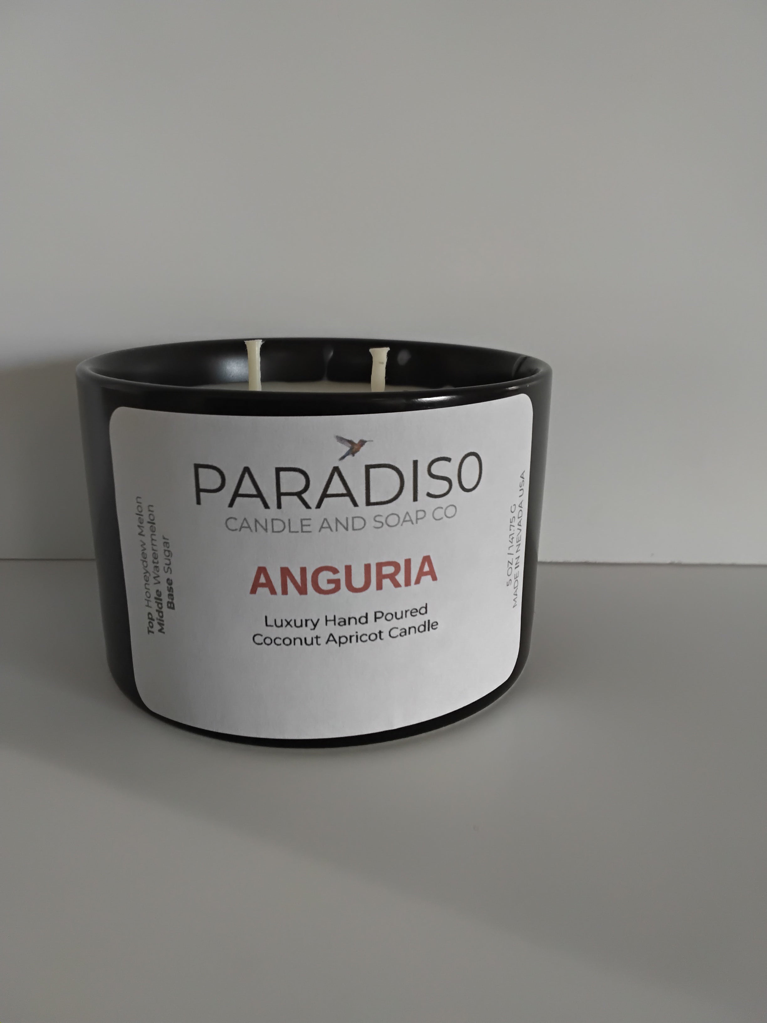 Anguria 5 oz mini Luxury Coconut Apricot Candle