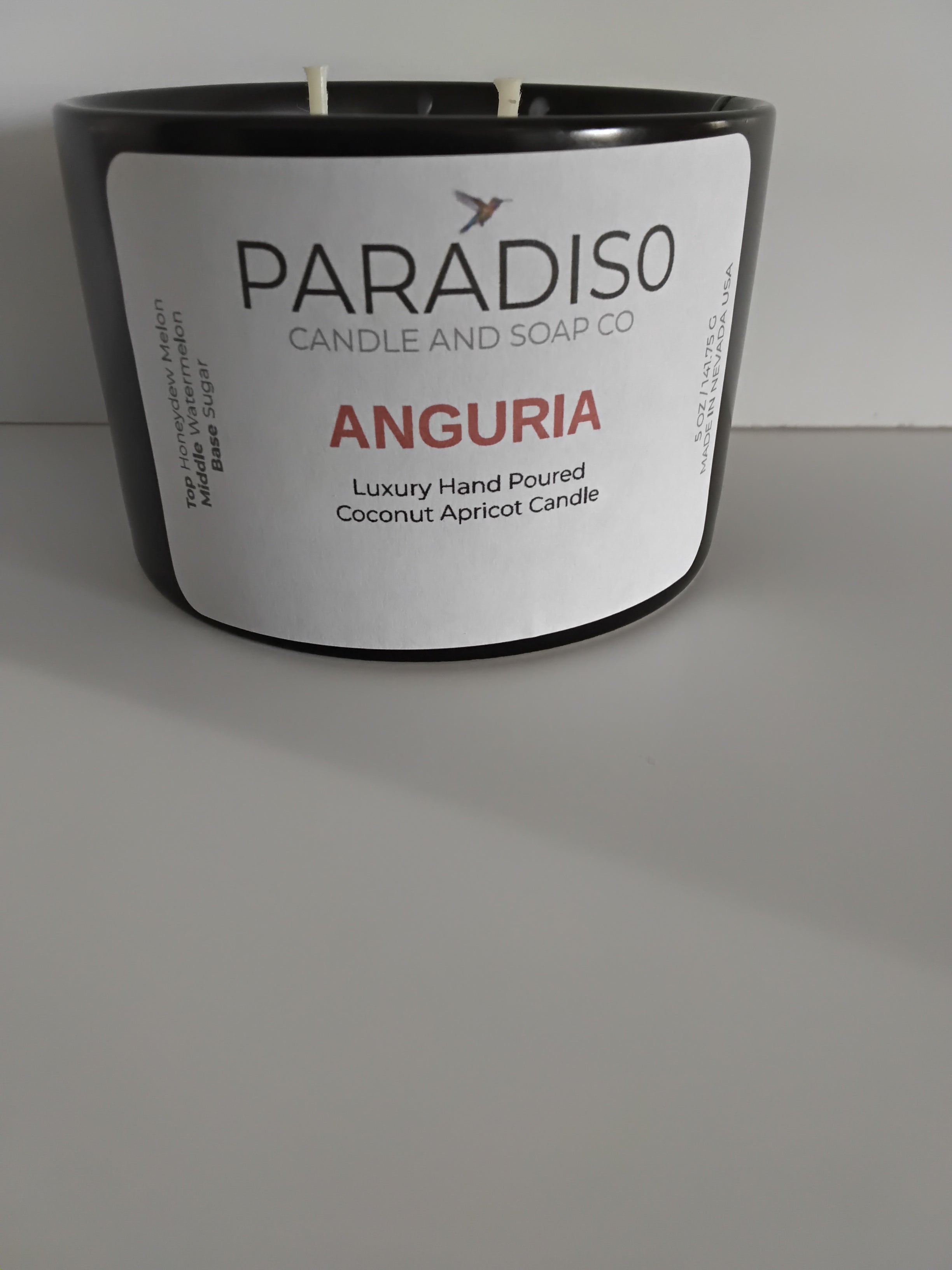 Anguria 5 oz mini Luxury Coconut Apricot Candle