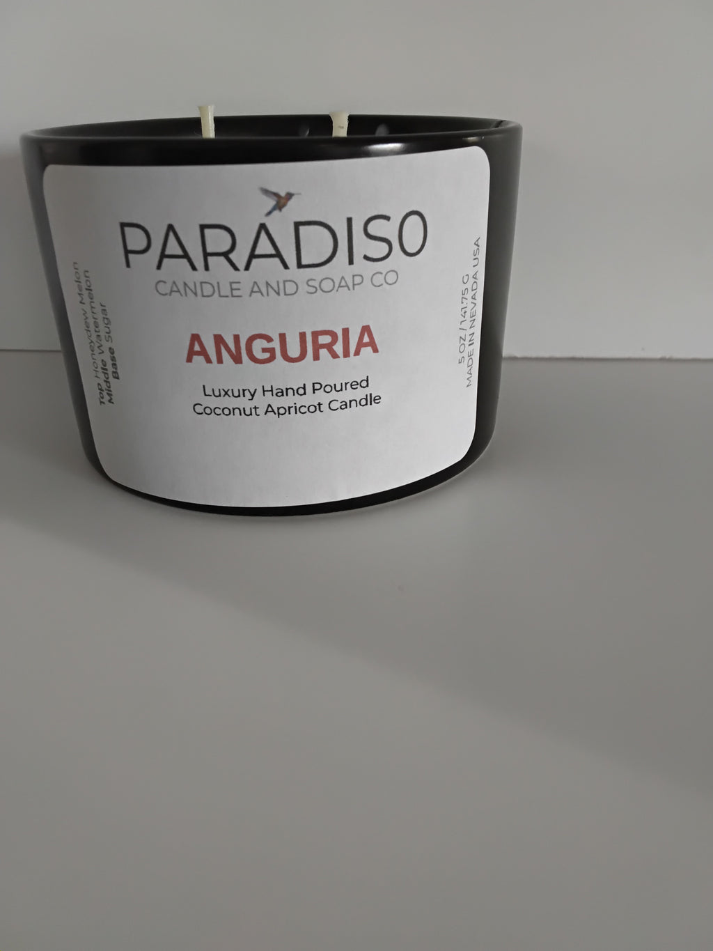Anguria 12 oz Luxury 2-Wick Coconut Apricot Candle