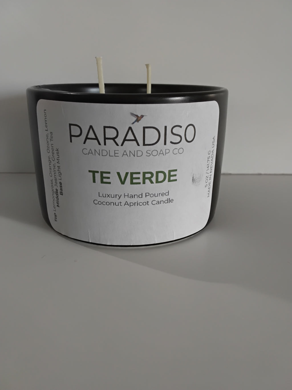 Tè Verde 12 oz  Luxury Coconut Apricot Candle