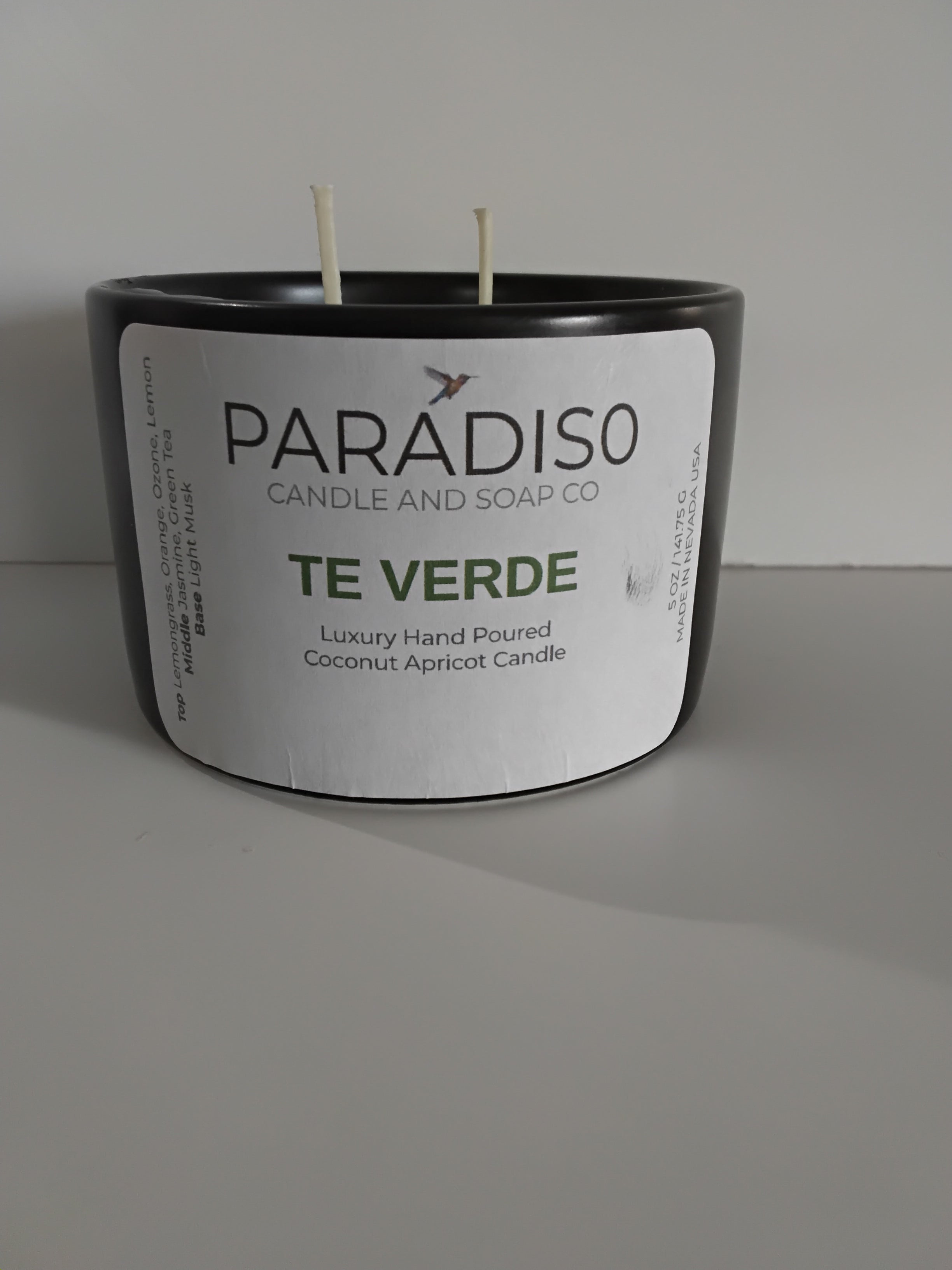 Tè Verde 12 oz  Luxury Coconut Apricot Candle