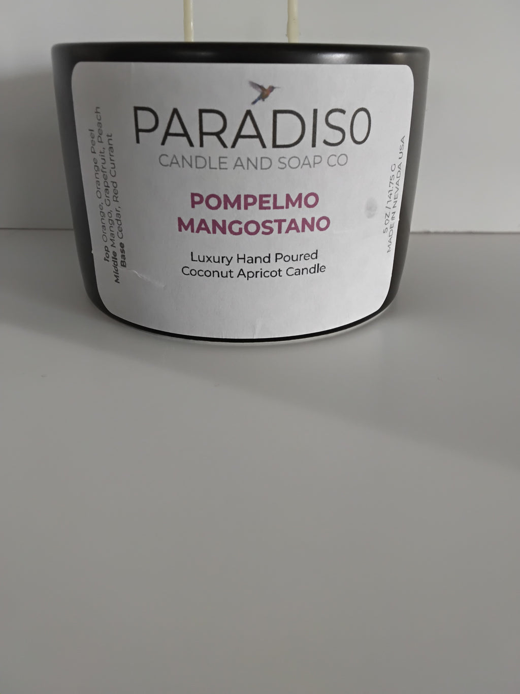 Pompelmo  Mangostano Mini 5 oz Luxury 2-Wick Coconut Apricot Candle
