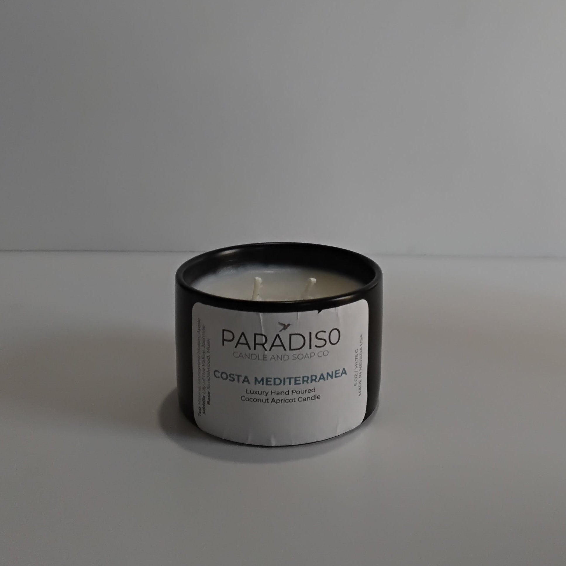 Costa Mediterránea Mini 5 oz Luxury 2-Wick Coconut Apricot Candle