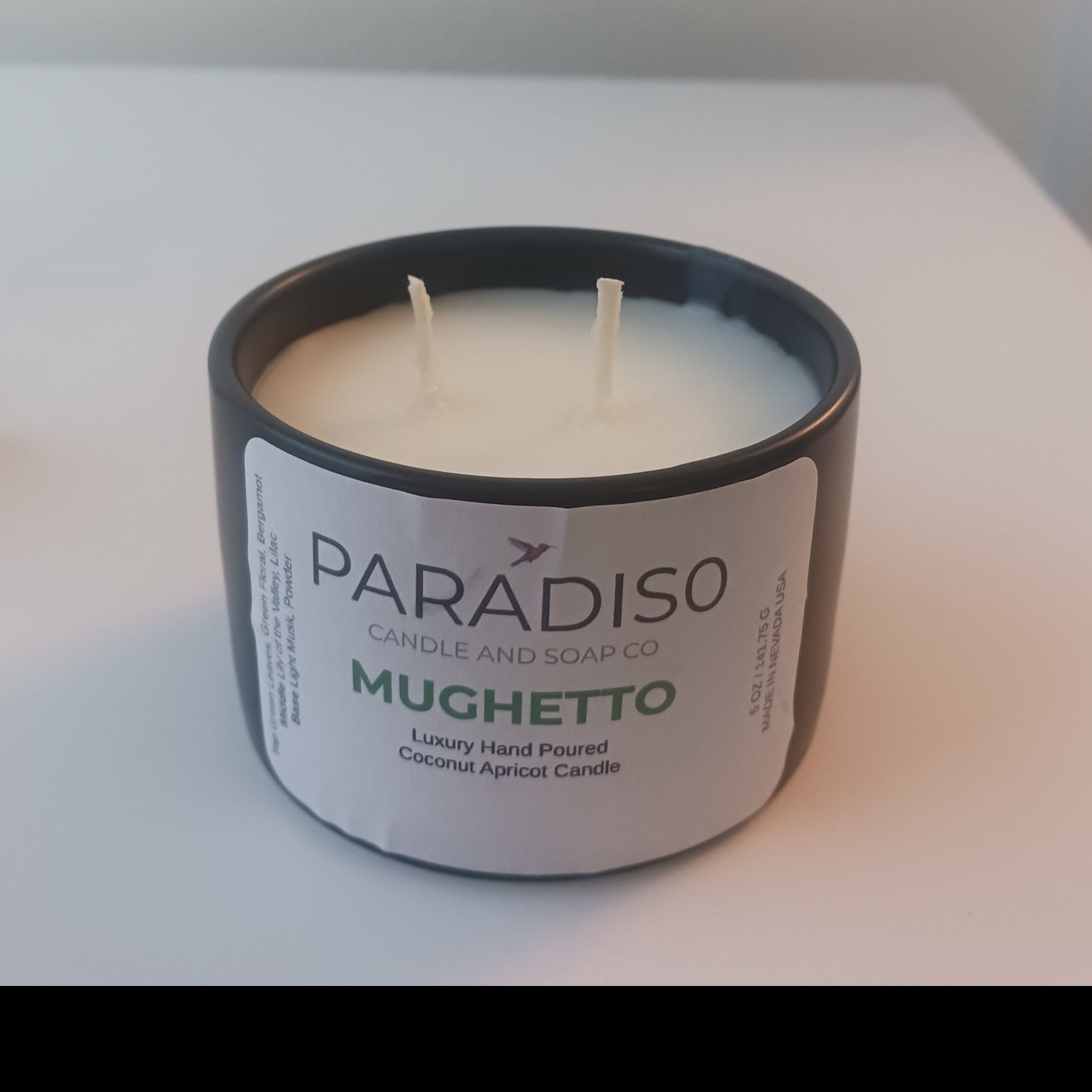 Mughetto 12 oz Luxury 2-Wick Coconut Apricot Candle