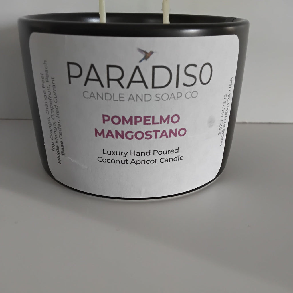 Pompelmo  Mangostano Mini 5 oz Luxury 2-Wick Coconut Apricot Candle