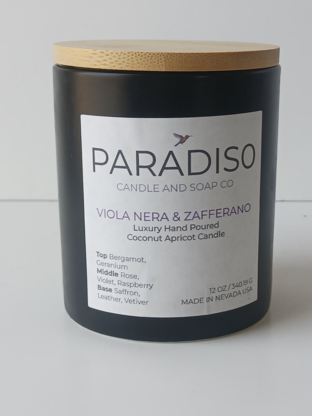 Viola Nera & Zafferano Mini 5 oz Luxury 2-Wick Coconut Apricot Candle
