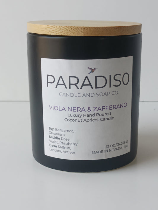Viola Nera & Zafferano Mini 5 oz Luxury 2-Wick Coconut Apricot Candle
