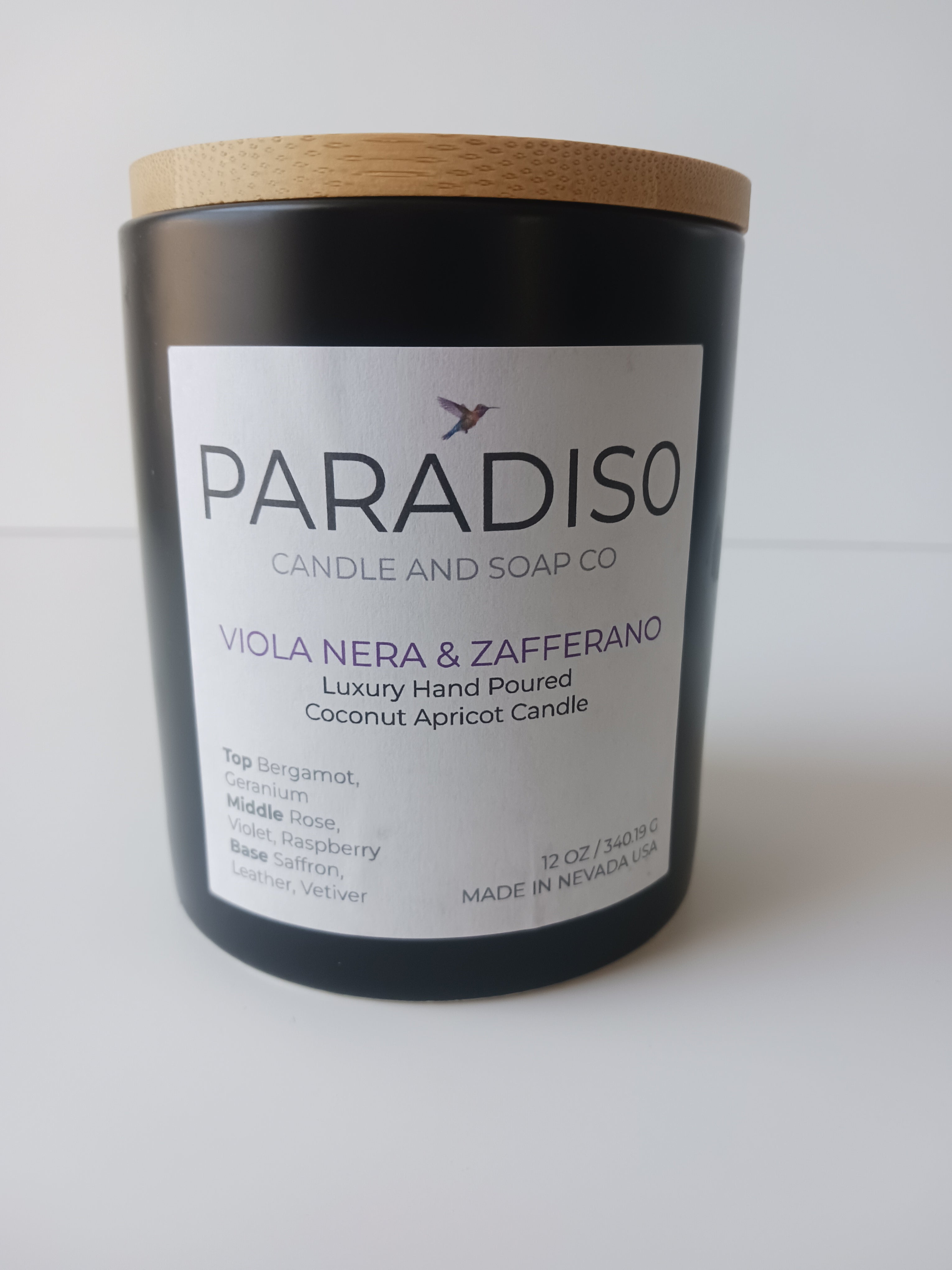 Viola Nera & Zafferano 12 oz Luxury 2-Wick Coconut Apricot Candle