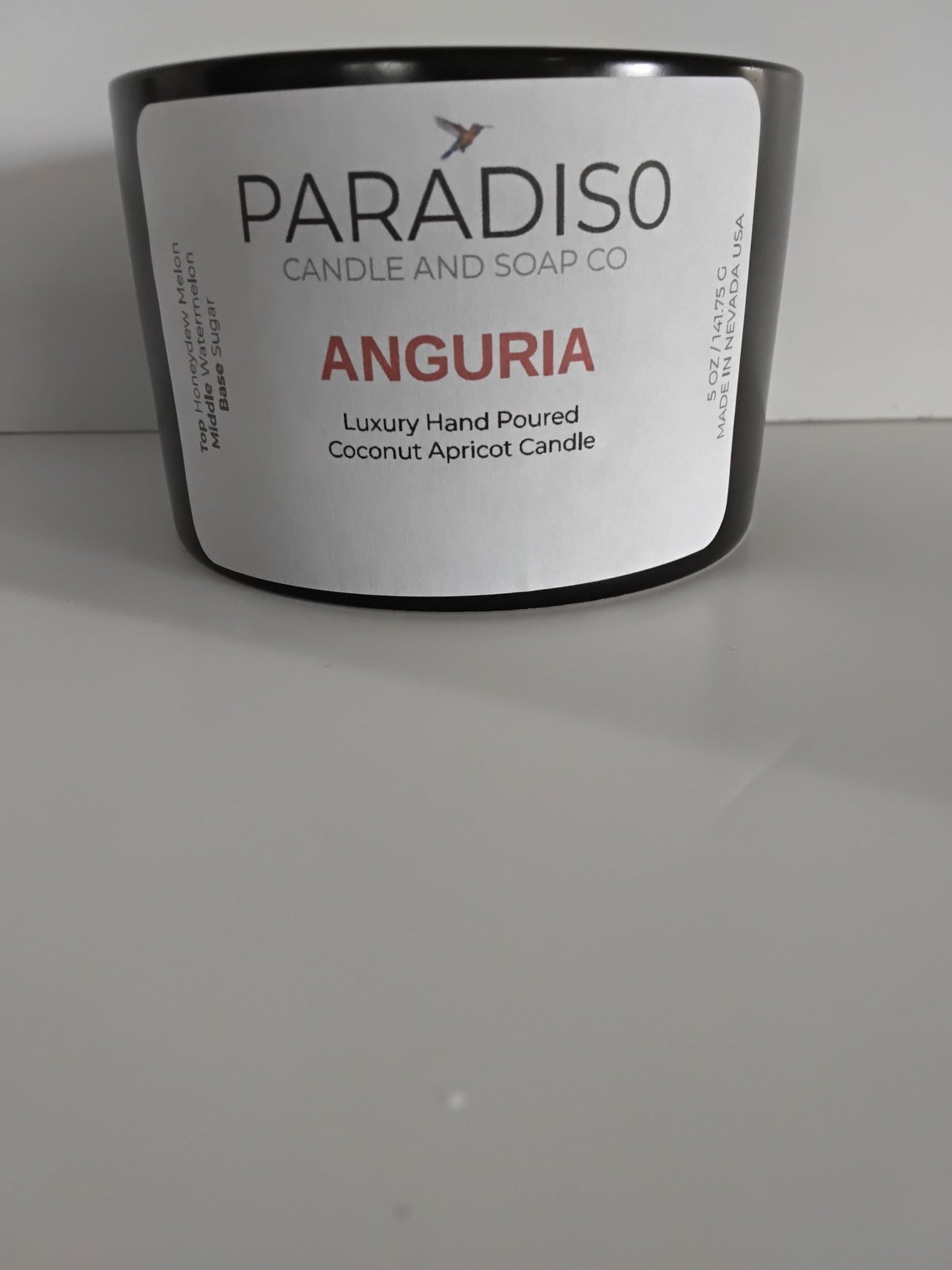 Anguria 12 oz Luxury 2-Wick Coconut Apricot Candle - Paradiso Candle And Soap Co