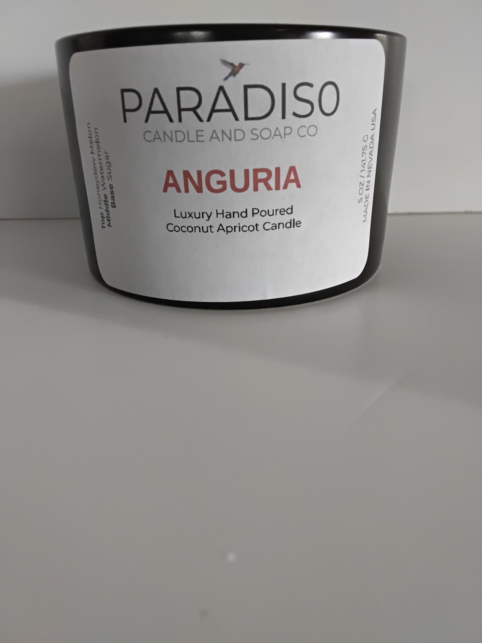 Anguria 12 oz Luxury 2-Wick Coconut Apricot Candle - Paradiso Candle And Soap Co