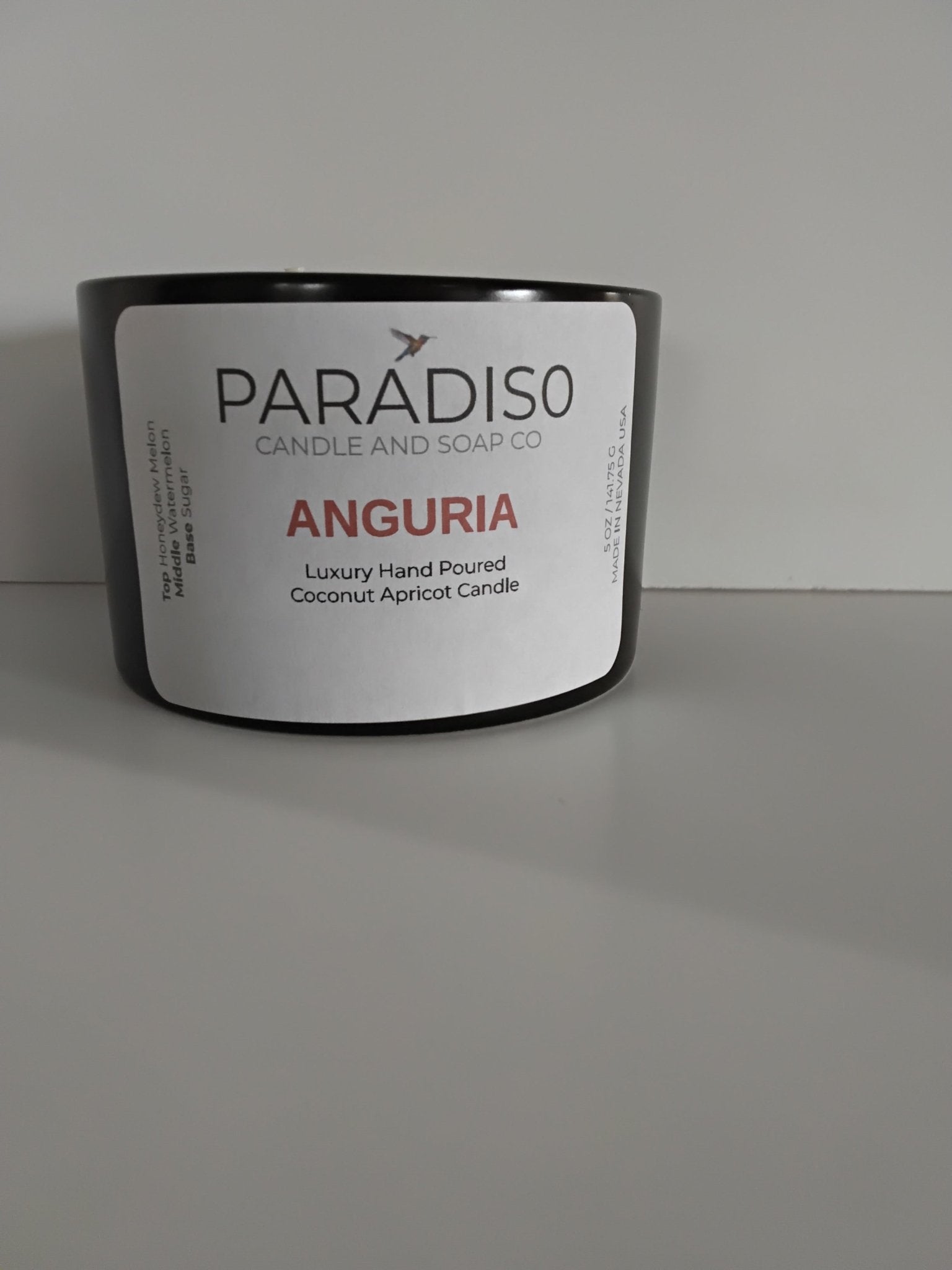 Anguria 12 oz Luxury 2-Wick Coconut Apricot Candle - Paradiso Candle And Soap Co
