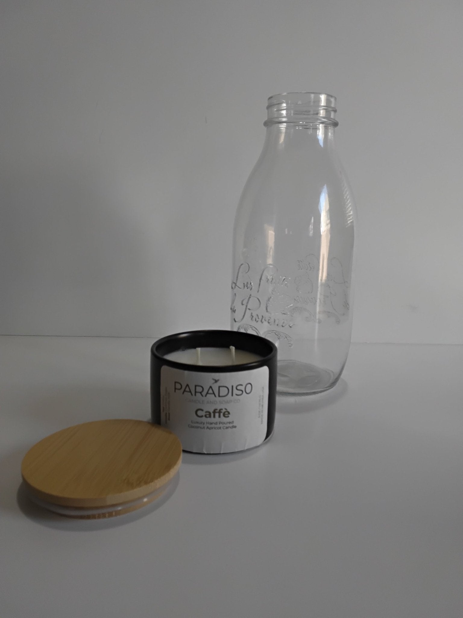 Caffè Mini 5 oz 2-Wick Coconut Apricot Candle - Paradiso Candle And Soap Co