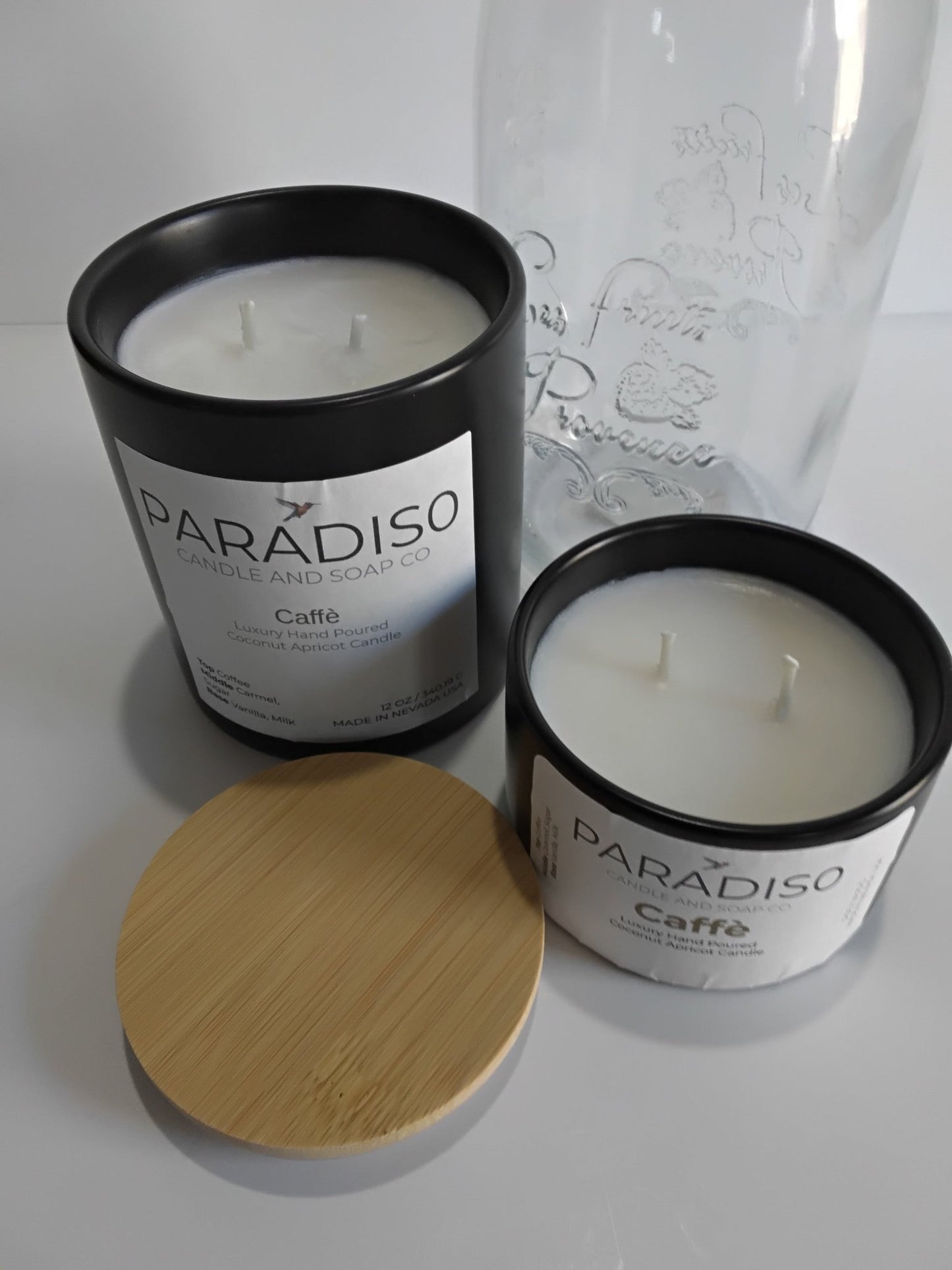 Caffè Mini 5 oz 2-Wick Coconut Apricot Candle - Paradiso Candle And Soap Co