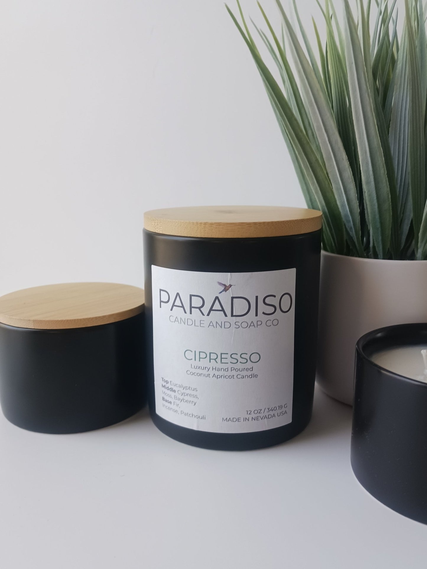 Cipresso 12 oz Luxury 2-Wick Coconut Apricot Candle - Paradiso Candle And Soap Co