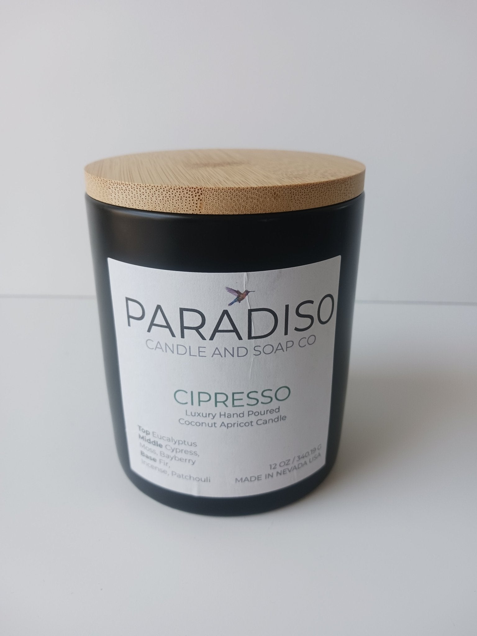 Cipresso 12 oz Luxury 2-Wick Coconut Apricot Candle - Paradiso Candle And Soap Co