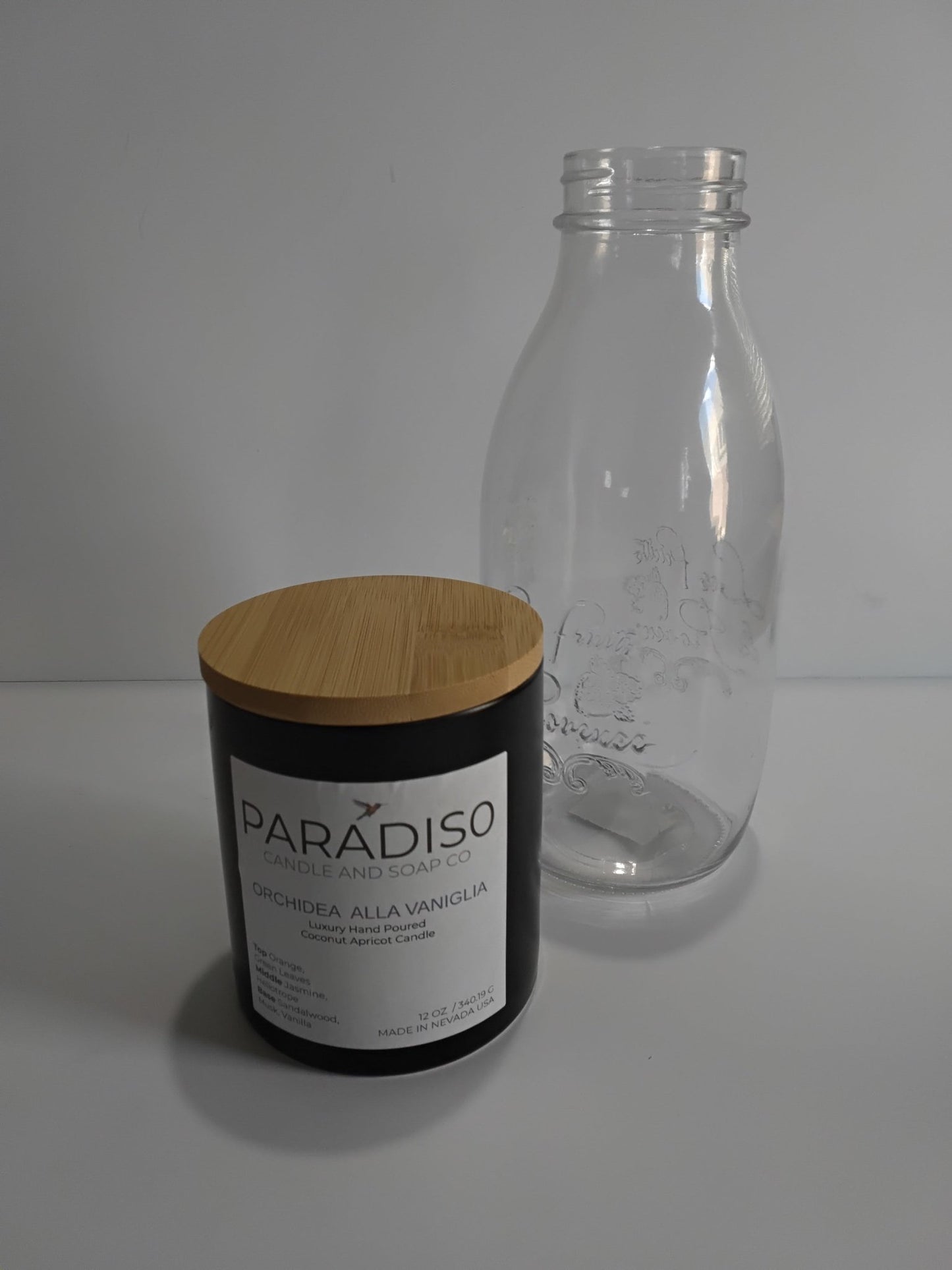 Orchidea Alla Vaniglia 12 oz Luxury 2-Wick Coconut Apricot Candle - Paradiso Candle And Soap Co