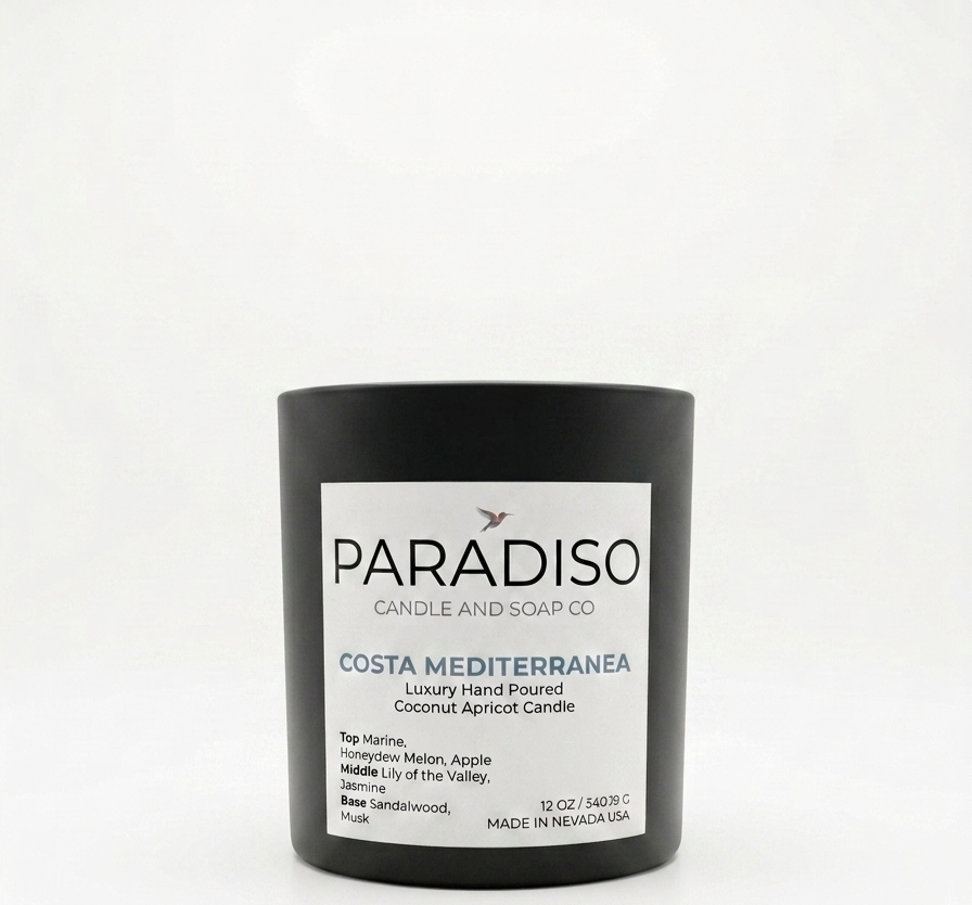 Costa Mediterránea 12 oz Luxury 2-Wick Coconut Apricot Candle
