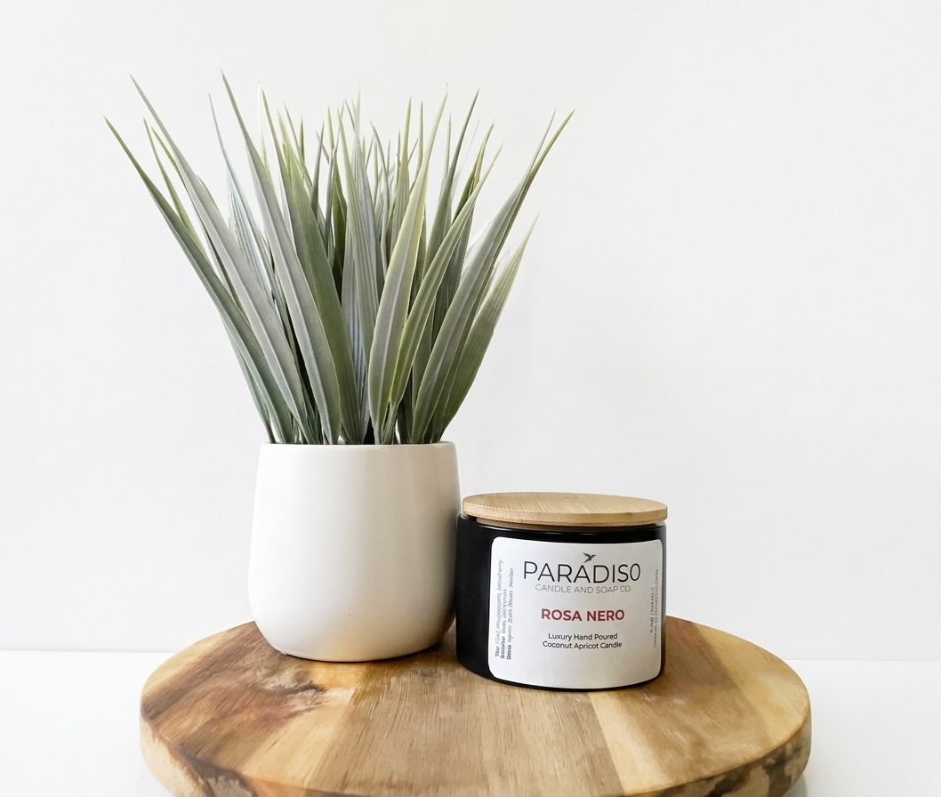 Rosa Nera Mini 5 oz Luxury 2-Wick Coconut Apricot Candle