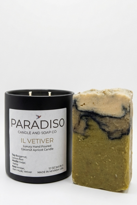 Vetiver 12 oz Luxury 2-Wick Coconut Apricot Candle