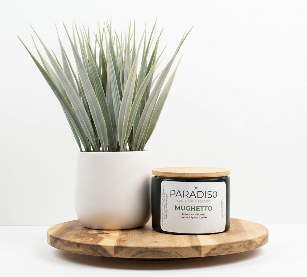 Mughetto 5 oz mini Luxury Coconut Apricot Candle