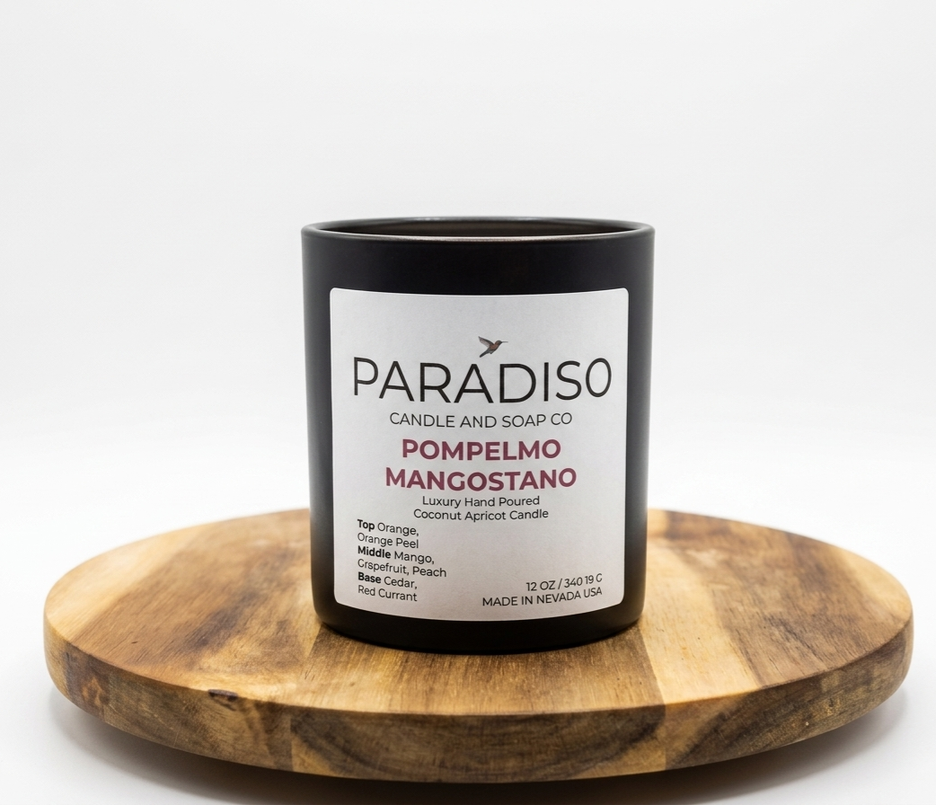 Pompelmo e Mangostano 12 oz Luxury 2-Wick Coconut Apricot Candle