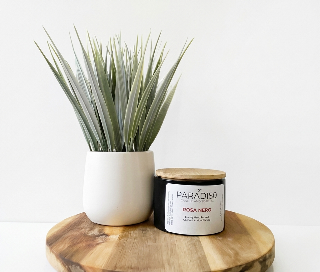 Rosa Nera Mini 5 oz Luxury 2-Wick Coconut Apricot Candle