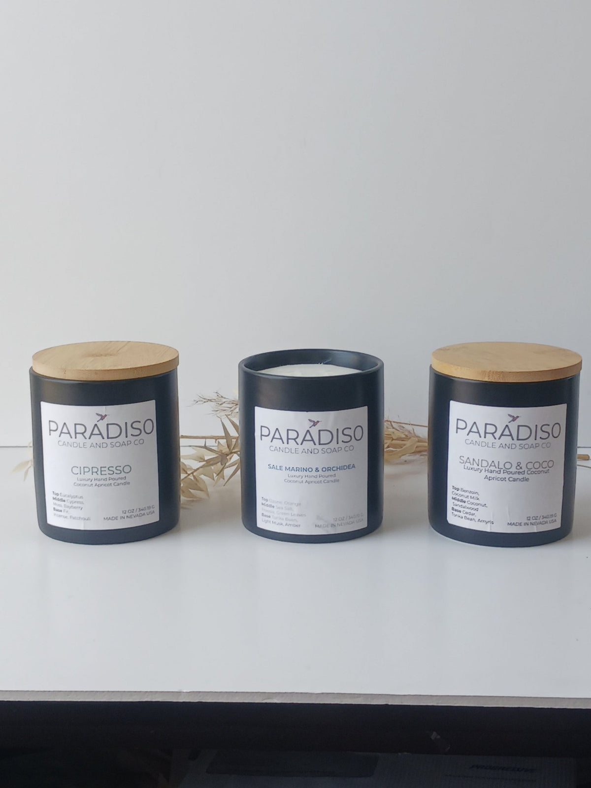 Sale Marino e Orchidea 12 oz Luxury 2-Wick Coconut Apricot Candle - Paradiso Candle And Soap Co