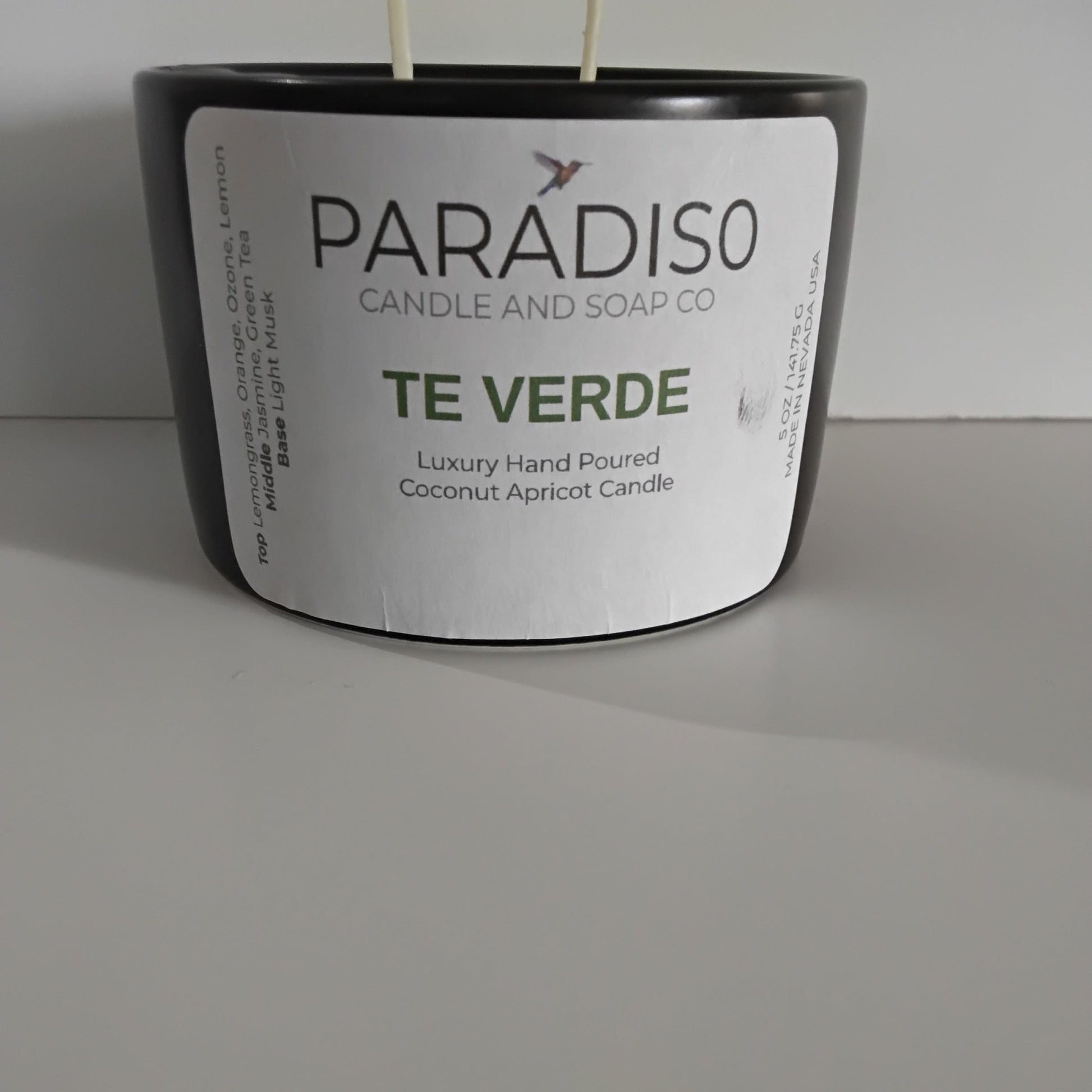 Tè Verde 12 oz Luxury Coconut Apricot Candle - Paradiso Candle And Soap Co