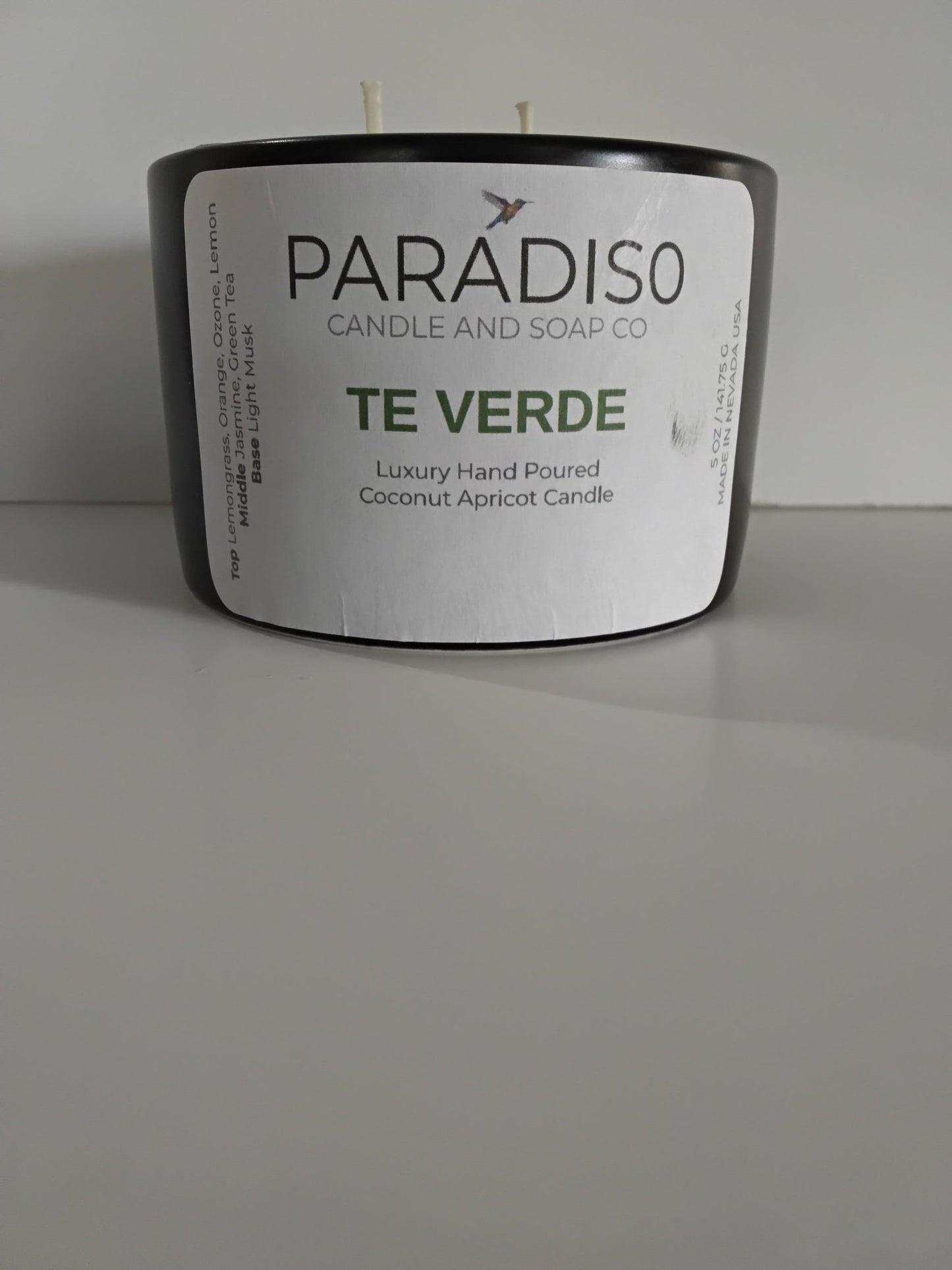 Tè Verde 12 oz Luxury Coconut Apricot Candle - Paradiso Candle And Soap Co