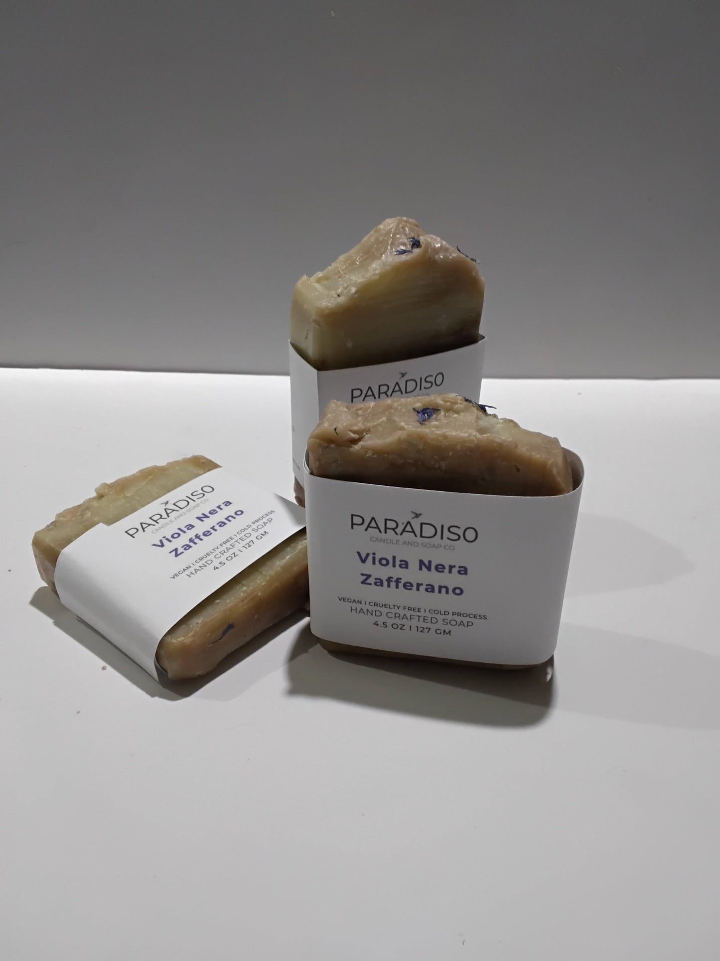 Viola Nera & Zafferano 6 oz Cold Processed Bar Soap 6 oz - Paradiso Candle And Soap Co
